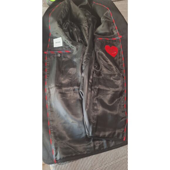 Moschino wool/cashmere 2 button blazer- mens jacket EU 50R/ US 40R- mint! Black - Picture 8 of 12